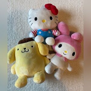 Sanrio Stuffed Animals Trip - Hello Kitty, My Melody, Pompompurin. Medium Sized